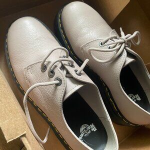 Dr Martens 1461 II Leather Platform Shoes Size 8 Taupe